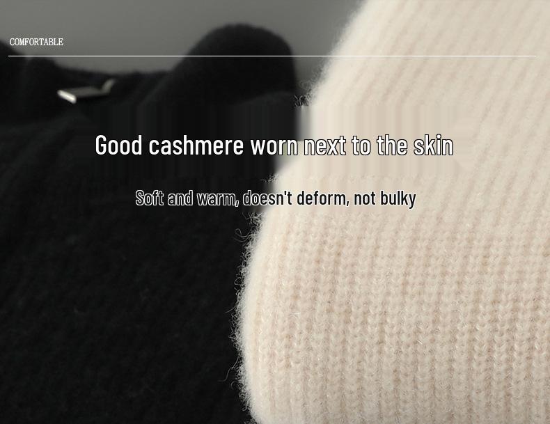 Men's Double-Ply Pure Wool High Neck Zipper Cardigan - Thickened Loose Casual Knit Sweater for Autumn and Winter.