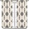 Tribal Geometric Pattern Curtains,Traditional Southwestern Style Aztec Window Treatments for Bedroom Living Room,Minimalist
