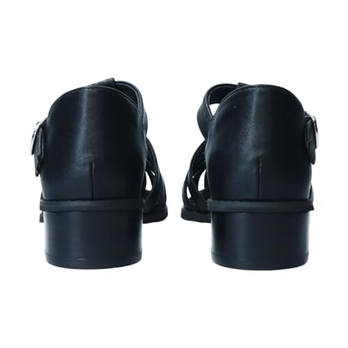 Bridget Birkin Gurkha Sandals, Strap Gurkha Sandals, Women's, Black, Size 24.0 Cm, 542013