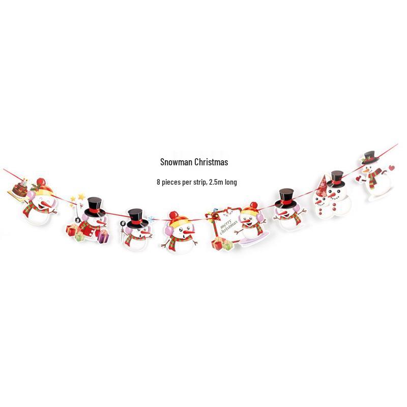 Cartoon Weihnachtsfeiertagsbanner und Hängeflaggen