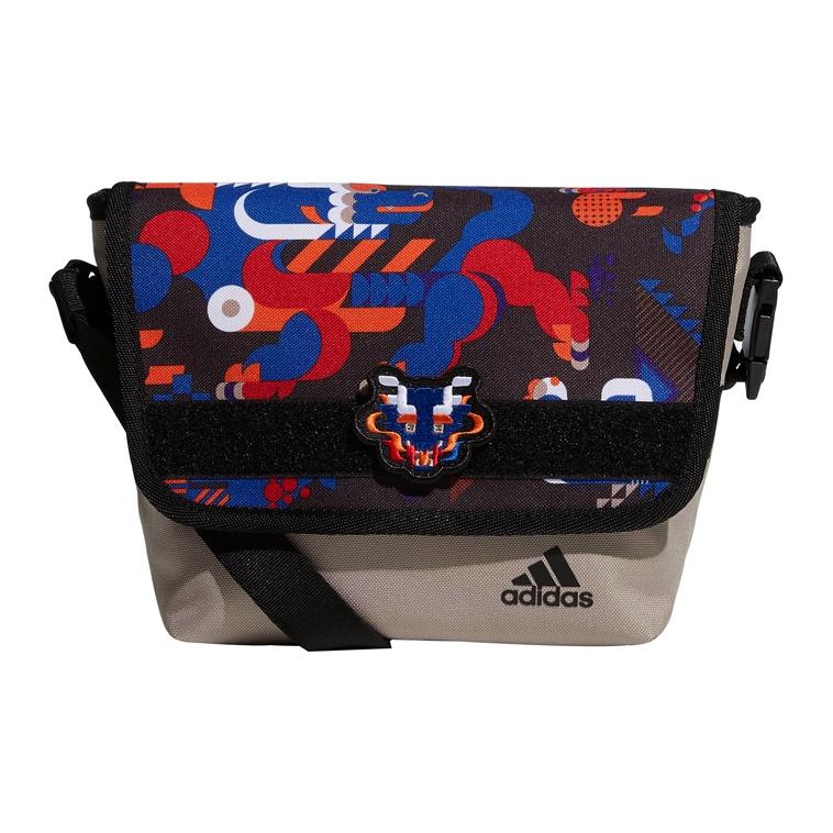 Adidas CNY Series Brand Logo Adjustable Strap All Over Print Recycled Polyester Waist Bag Crossbody Bag Shoulder Bag Unisex bags GP2988 Multicolor