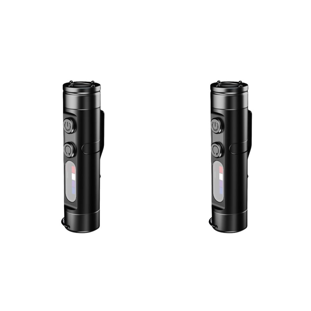 Taclite Mini Flashlight Torch 5/2/1PCS Rechargeable Magnetic LED Light Tactical Flashlight Outdoor Emergency Torch with Hat Clip