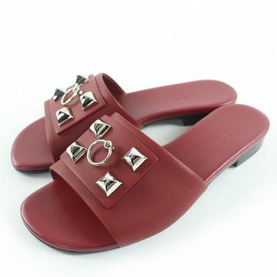 Doskonałe sandały Mule Dune ze skóry Collier Docien, seria Bordeaux 36 Używane