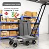 Six-Wheeled Folding Portable Handcart: Silent, Compact, and Heavy-Duty.