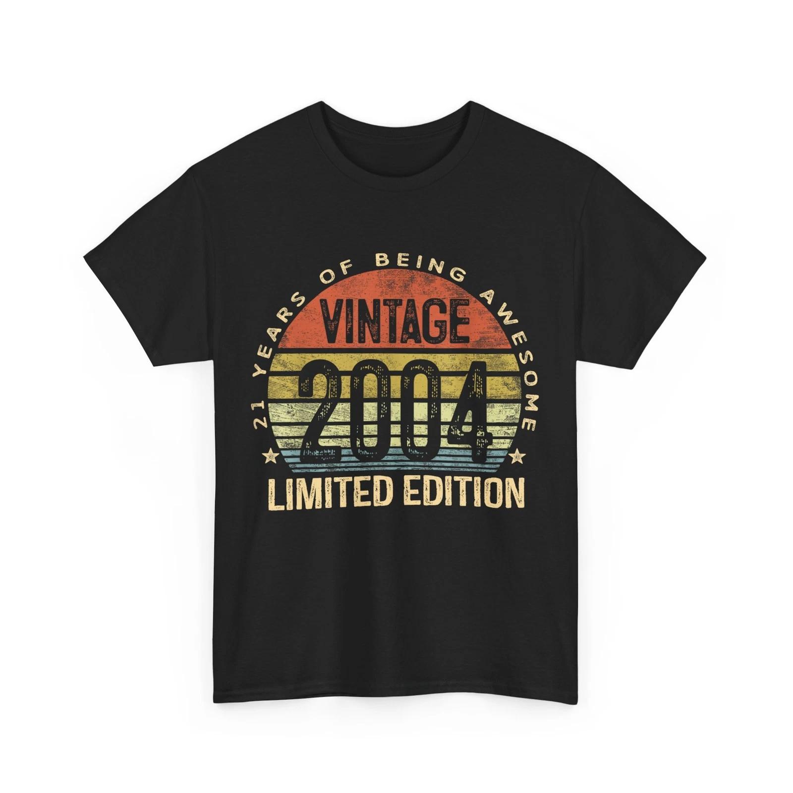 

21st Birthday Shirt, 21 Years of Being Awesome Vintage 2004 Limited Edition Tee 2XL