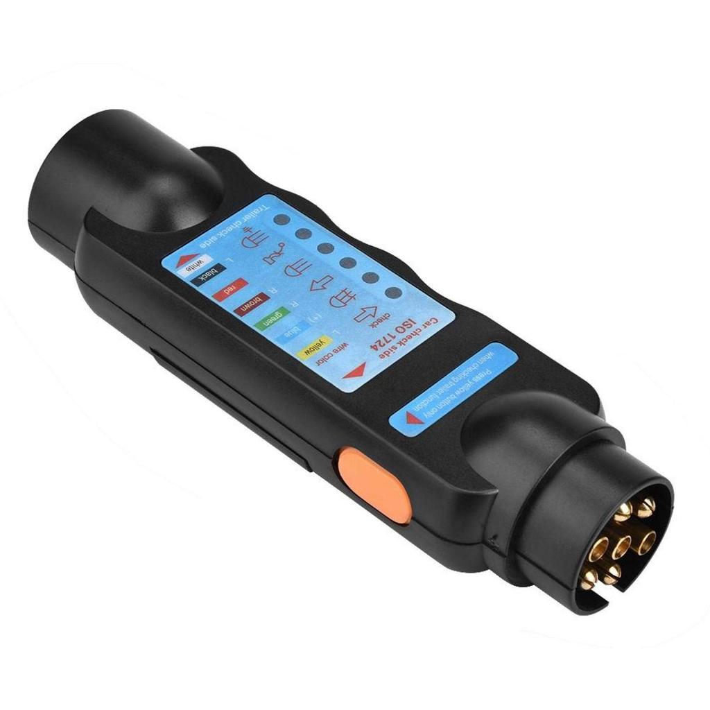Trailer Socket Tester, 12V7 Pin/13 Pin Tow Light Wiring Cable Circuit Plug Socket Tester