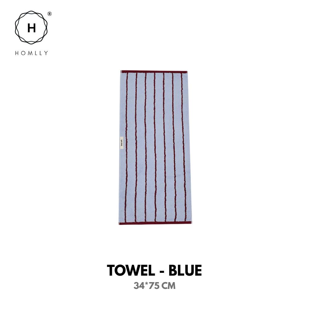 HOMLLY Edo Classic Stripe Face Bath Luxury Pure Cotton Towel