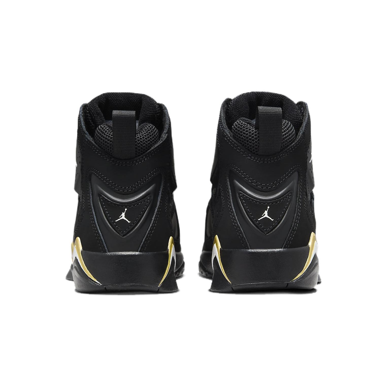 Air Jordan True Flight GS Черный Металлический Золотой 2023 Детские Кроссовки Белый — фото 5