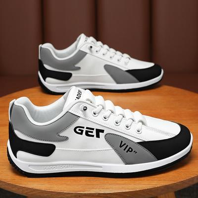 Spring Men's Shoes New Breathable Leather Shoes Men's Versatile Non-slip Sports Shoes Casual Running Shoes