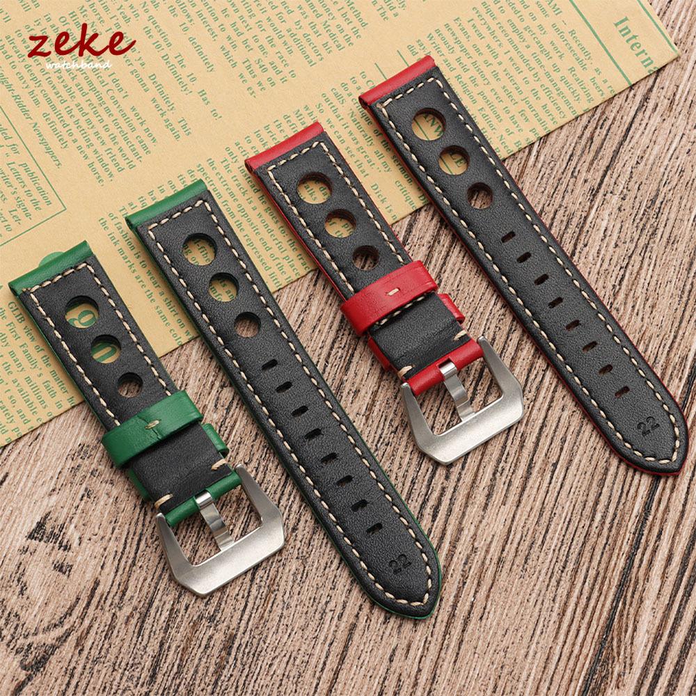 Vintage Cowhide Watch Strap Bracelet Breathable Genuine Leather 20mm 22mm 24mm 26mm Watchband Men's Watch Band with Pin Buckle
