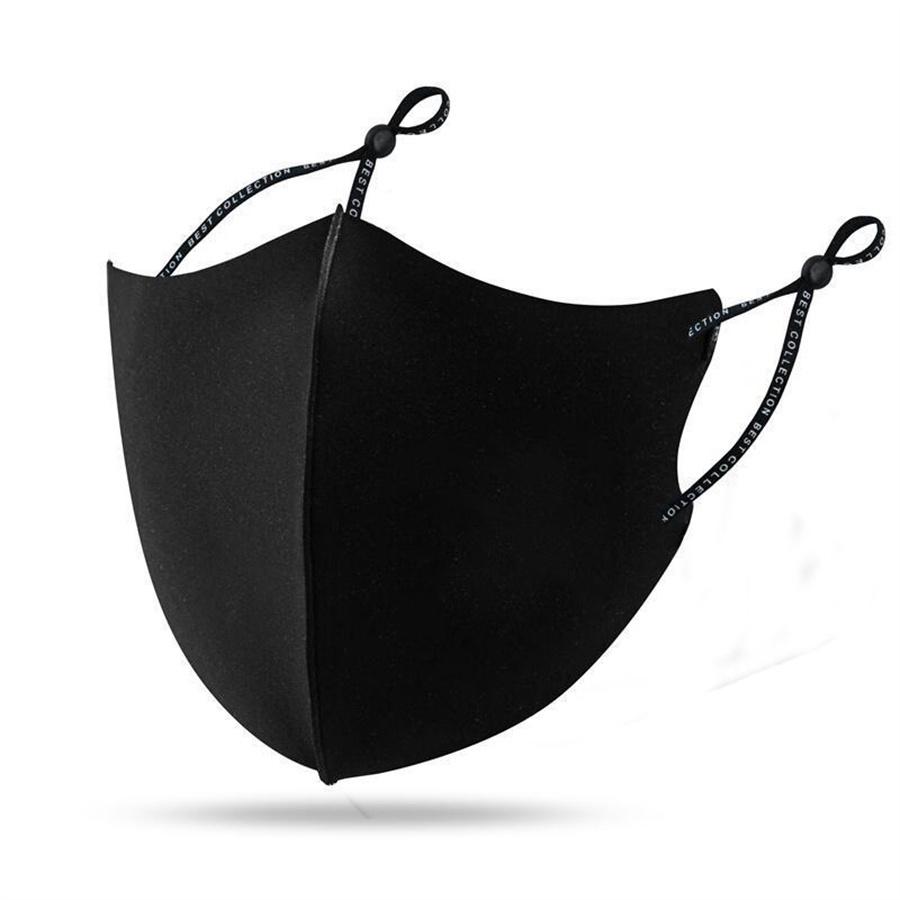 3D Contoured Face Mask Breathable Reusable Face Mask, Adjustable Ear Loops, Washable for Daily Use L чёрный