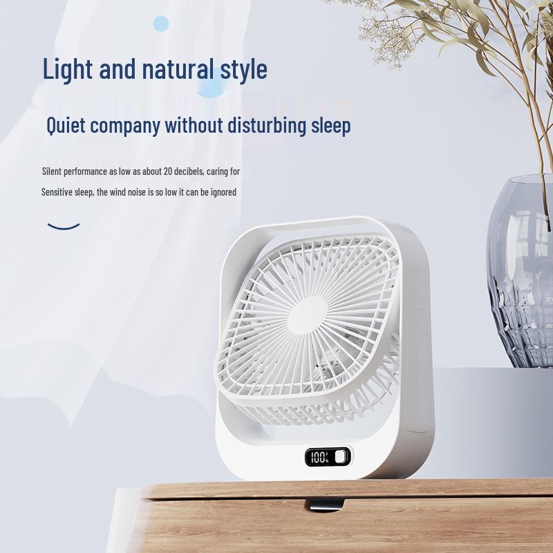 USB Rechargeable Mini Fan for Office, Dorm, Bedside, and Kitchen