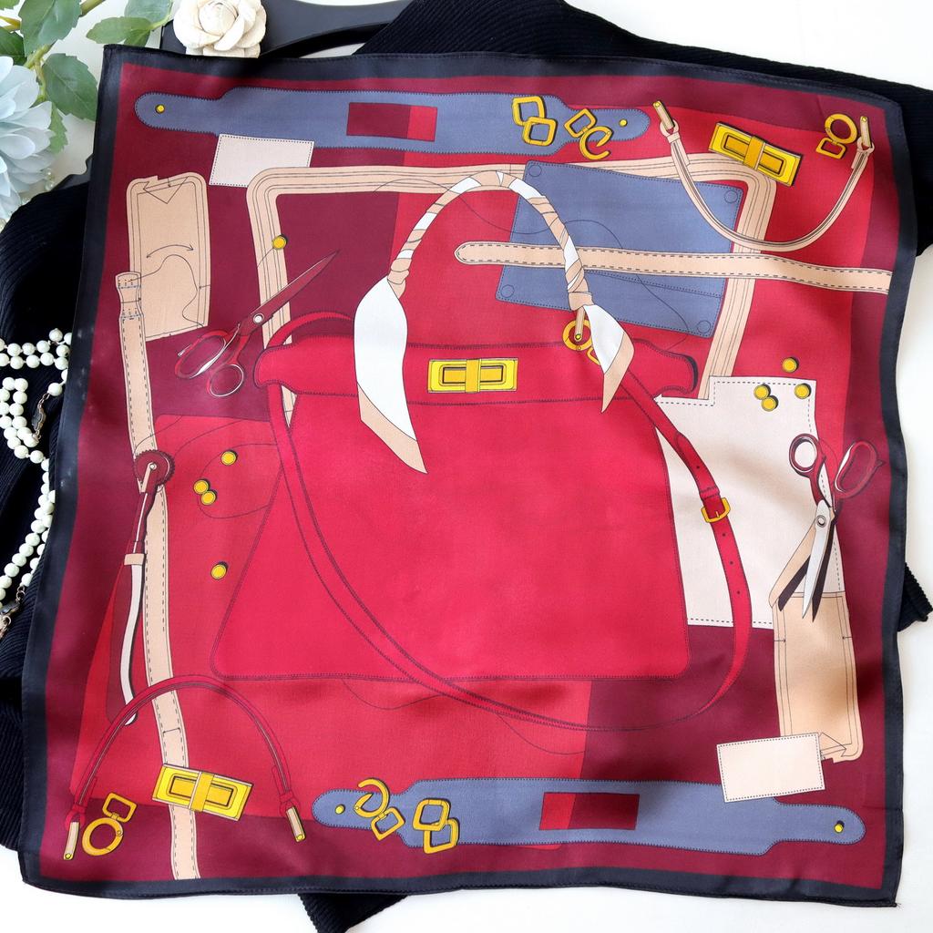 Neuer 100% Naturseide Schal Halstuch Foulard Damen Bandana Schals Frauen Hijab Schal Wickeltuch Quadratisches Kopftuch