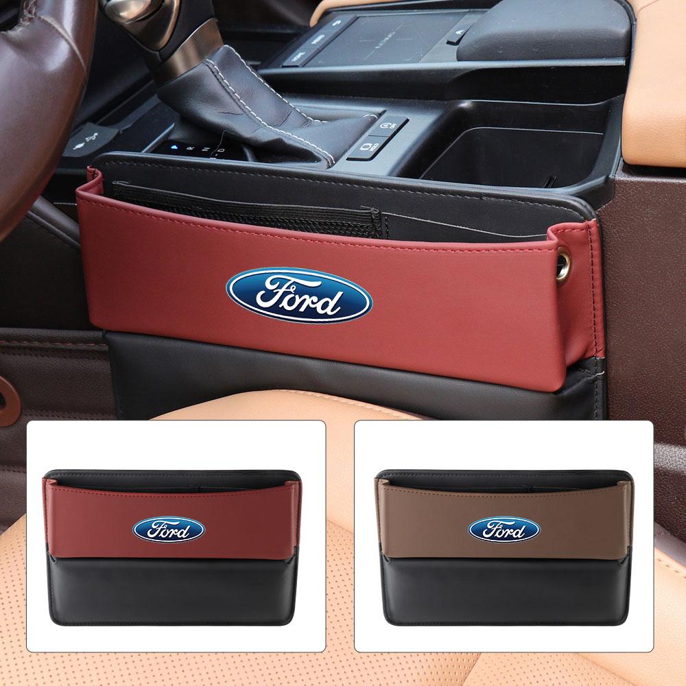 SZSF4 Car Seat Gap Storage Box Leathe Auto Seat Side Slit Orgianizer For Ford Mustang Taurus Escape Kuga Shelby Explorer STRACING CMax