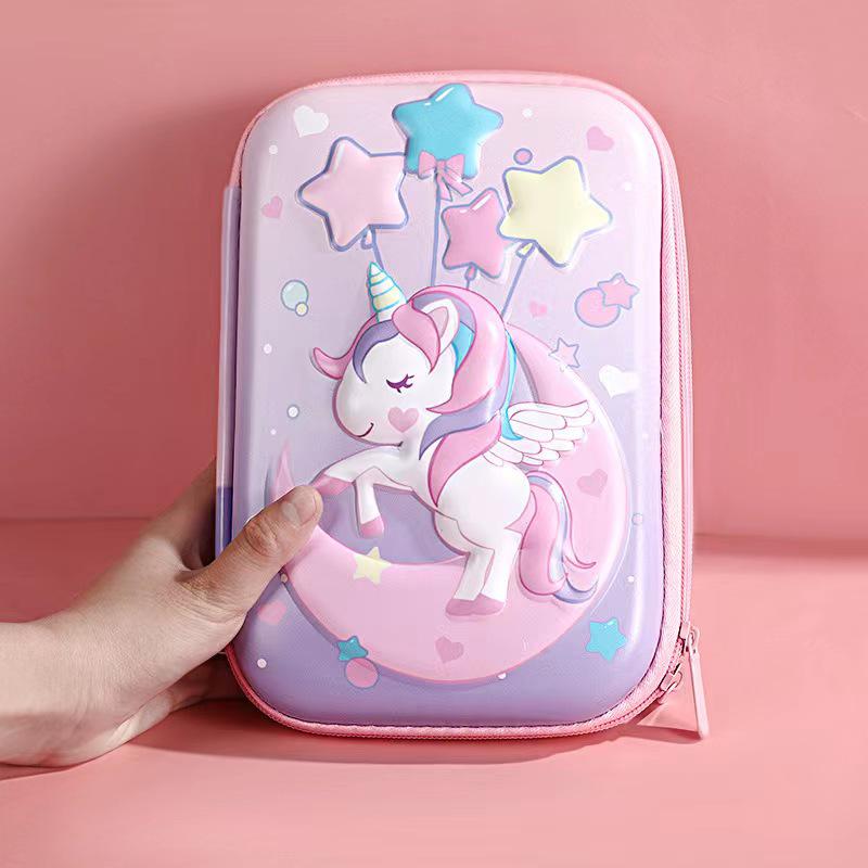 Cartoon Astronaut Large Capacity Pencil Case - Multi-purpose EVA Pencil Box for Kids