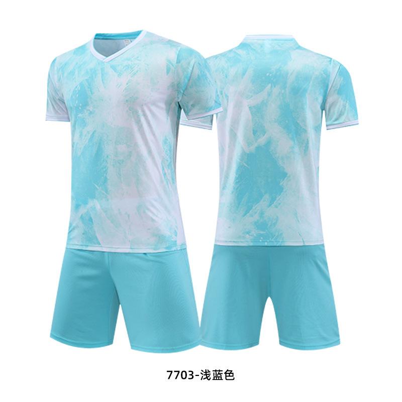 Children's football jersey, short-sleeved suit, competition training jersey, summer breathable printing, football jersey, jersey print number