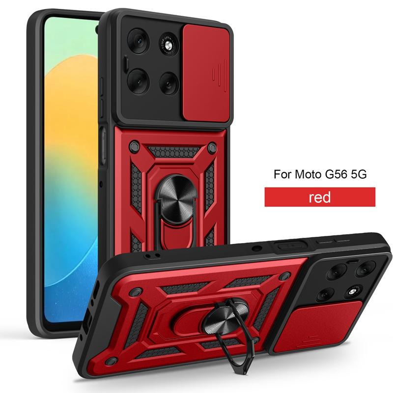 Pro Motorola Moto G56 5G Pouzdro Magnetický Prsten Stojan Držák Armor Zadní Kryt Pro Moto G56 G 56 MotoG56 Ochrana Objektivu Fotoaparátu Funda