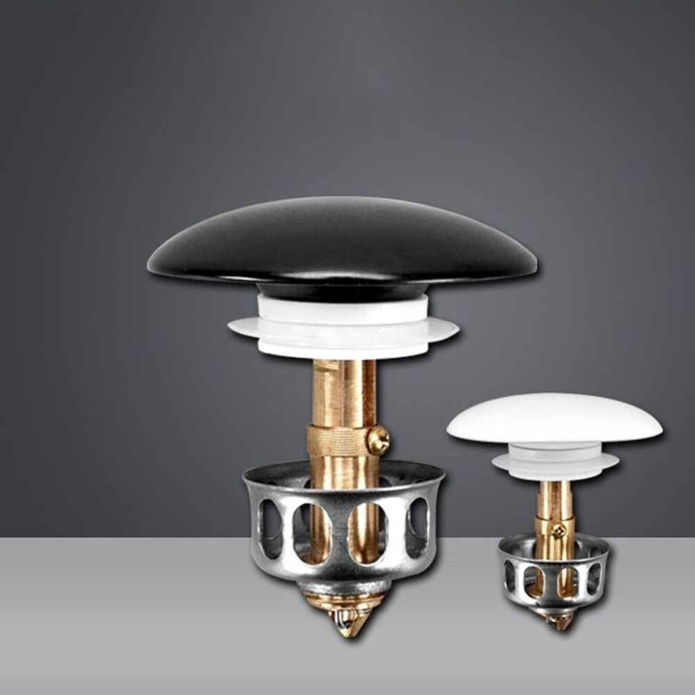 Schwarzes Keramik-Spülbecken-Abflussventil Multifunktionale Badezimmer-Accessoires Druckknopf-Stöpsel Federbelasteter Spülbecken- und Waschbecken-Abflussstopfen