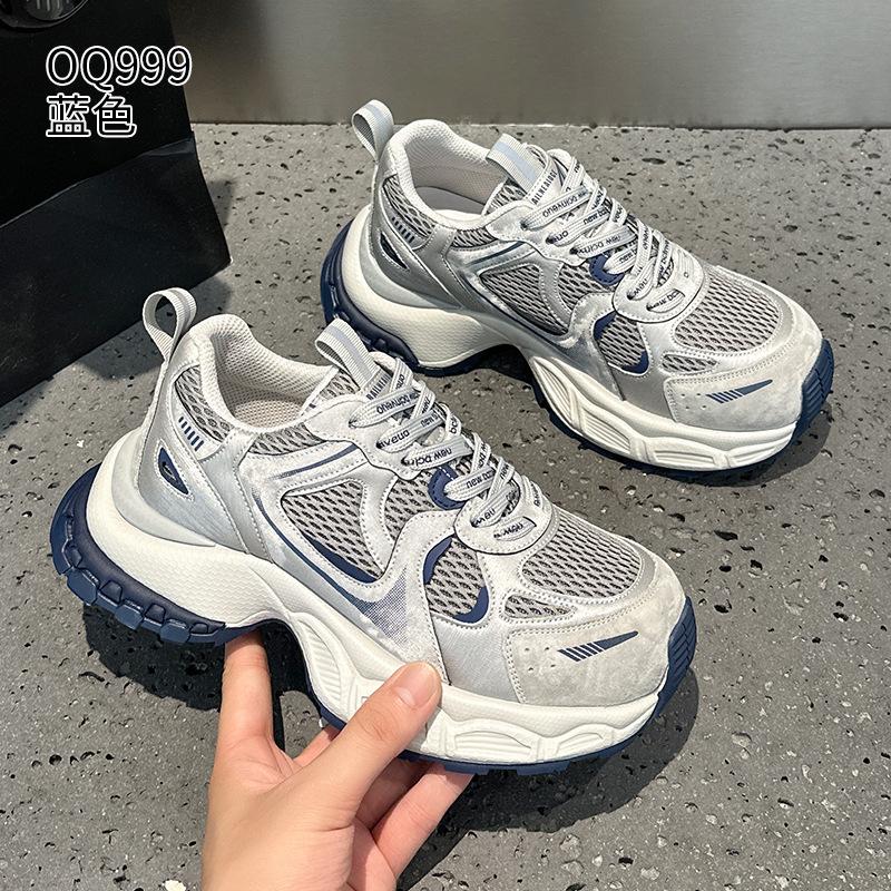 Casual Sports Velvet Running Shoes Autumn and Winter New Leather Platform Dad Shoes