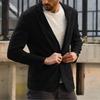 Men's Linen Cotton Casual Blazer Long Sleeve Loose Fit Spring Fall Jacket