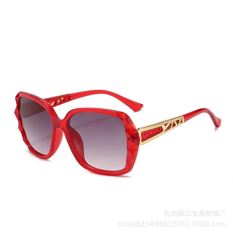 Large Frame Sunglasses Women'S Uv Protection Sunglasses Round Face Driving Glasses Women