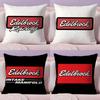 Design E-Edelbrocks Cushion Cover Plush Fabric Soft Double-Sided Printed Invisible Zipper Sofa Pillow Case Home Decor