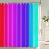 1 Pcs Shower Curtain Color Stripe Printed Bathroom Curtain Polyester Cloth Waterproof Home Decoration Curtain With Hooks