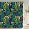 JY01Beautiful Flowers Shower Curtain Bathroom Waterproof Shower Curtain Leaves Plant Printing Curtains for Bath Shower With Ho@1