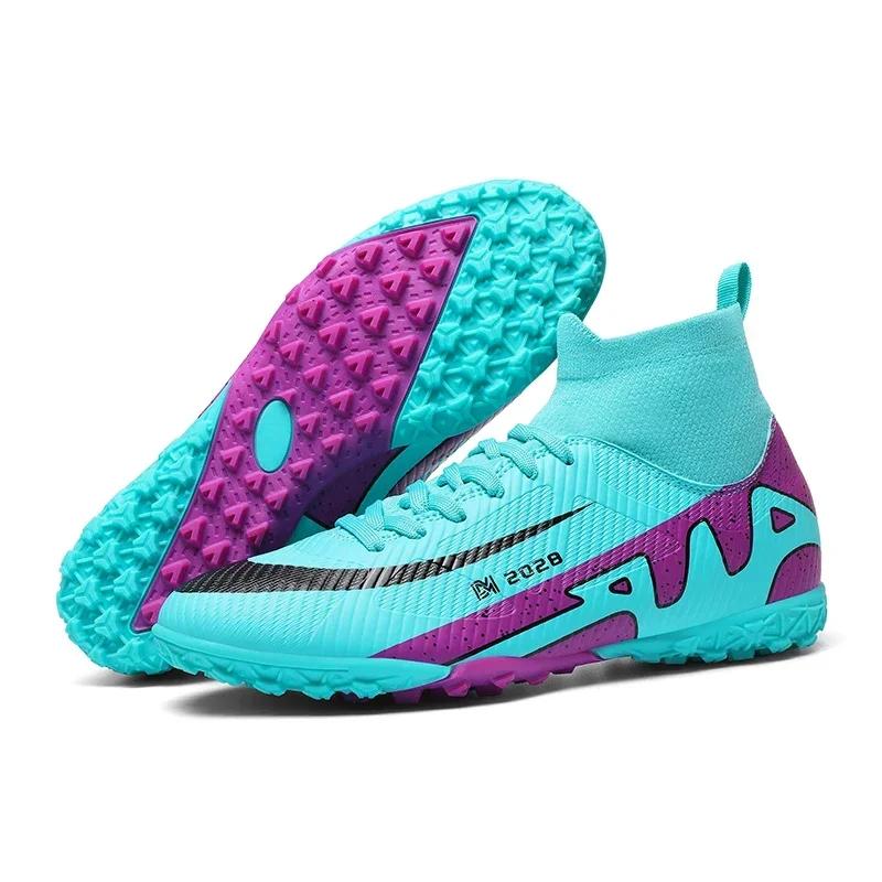 Neue Herren Fußballschuhe Hochwertige Rutschfeste Fußballschuhe für Ultraleicht Hoher Knöchel Outdoor Sport Sportschuhe Innenbereich Futsal Rutschfest