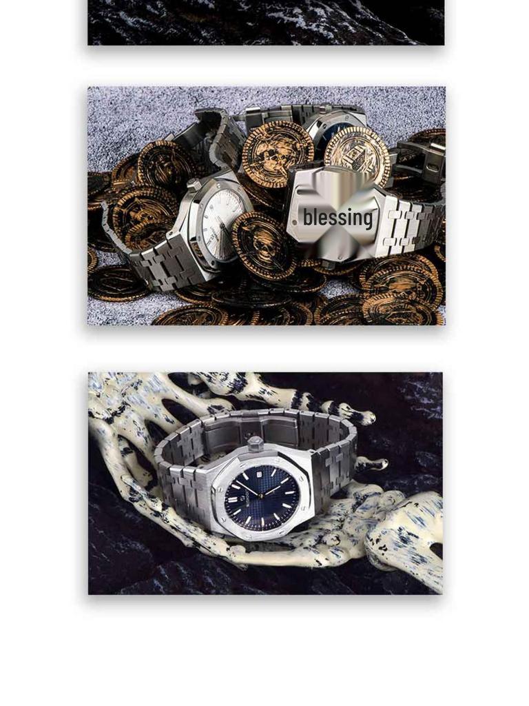 Swiss Waterproof Men's Automatic Mechanical Watch with Large Dial - European & American Style