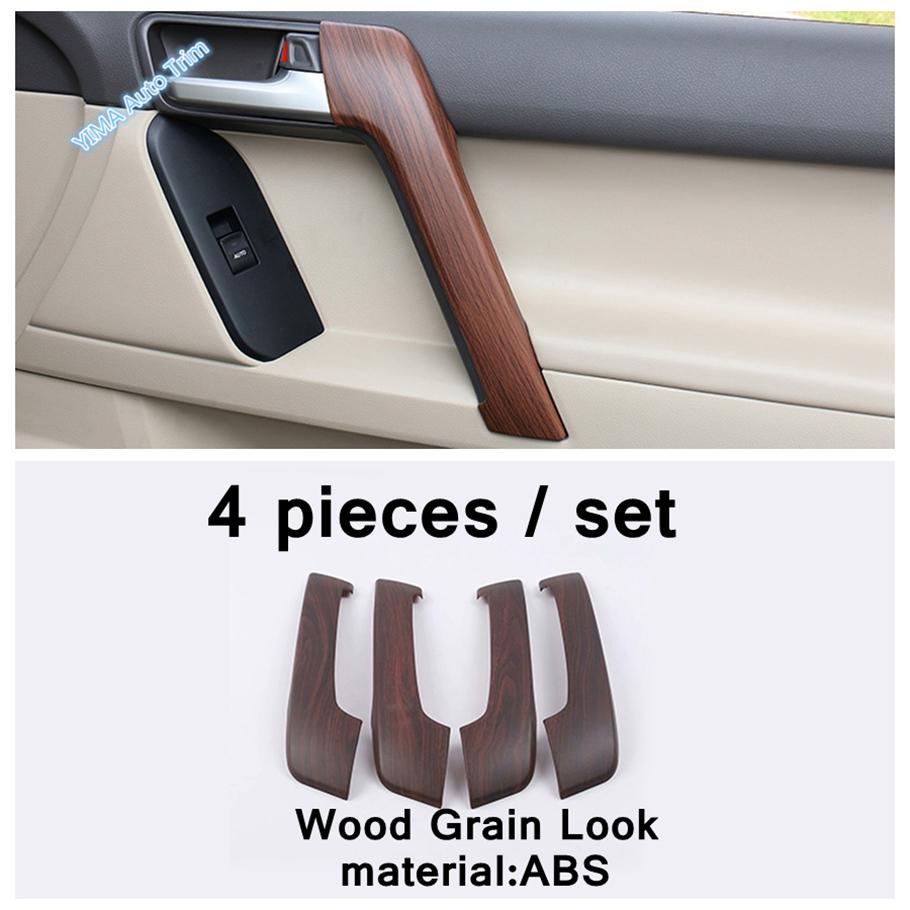 Car Door Handle Bowl / A Pillar / Steering Wheel Cover Trim ABS Accessories For Toyota Land Cruiser Prado FJ150 150 2010 -