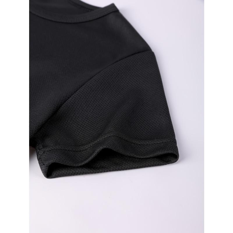 European sizes Boys Summer Short Sleeve T-Shirt with TUNG TUNG Sahur Cartoon Stick Figure Print Casual Round Neck Tee Suitable