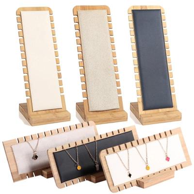Massiver Bambus-Schmuckständer, Halskette, Armband, Ständer, Holz, mehrere Halsketten, Staffelei, Vitrine, Display-Halter