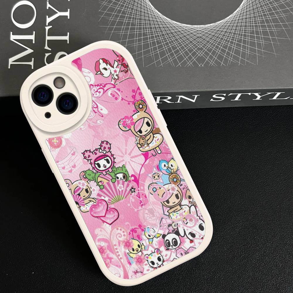 Japan Tokidoki Phone Case For IPhone 16 15 14 13 12 11 Pro Max Plus Leather Soft Cover