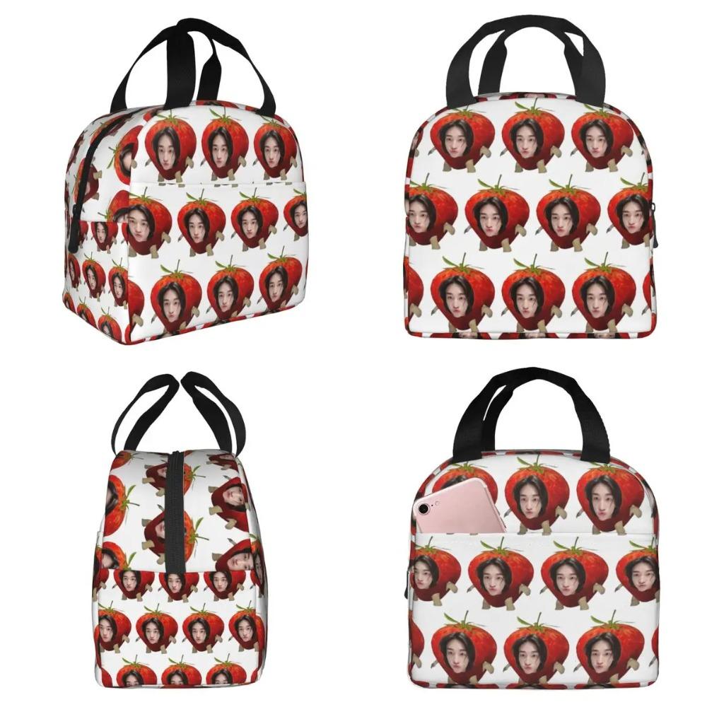 Hyunjin Strawberry Insulated Lunch Bag for Kids School Cooler Thermal Food Box Tote Leakproof Lunch Boxes Container