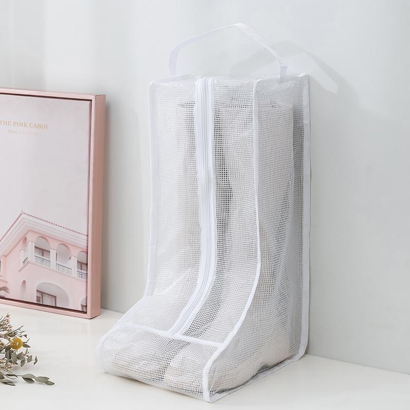 Boot Storage Bag Waterproof Dustproof Transparent Shoes Protection Bag Zippered Portable Boots Pocket Household Travel Storage