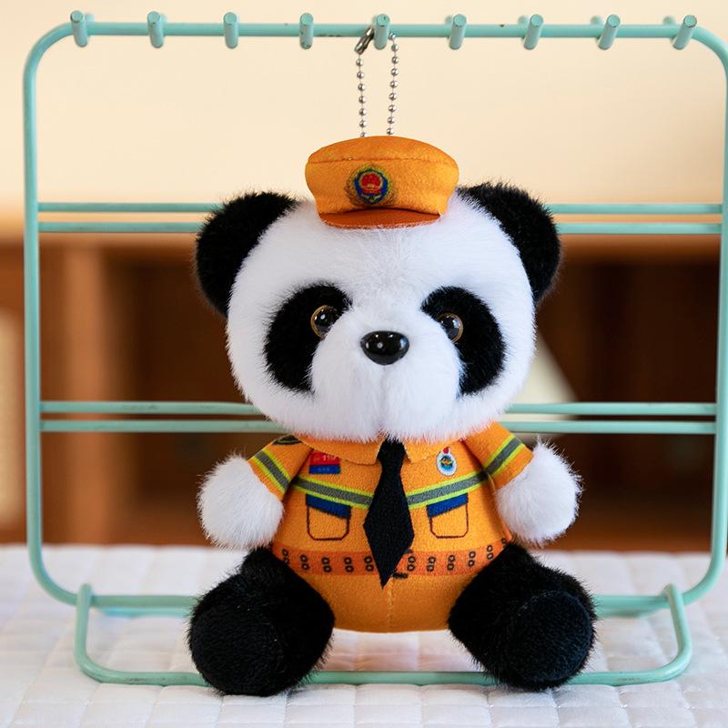 Breloc de pluș Panda Polițist - Variante Teddy Poliție Rutieră, Pompier, Doctor