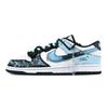 Dunk Winter Icy Snow 1 Slip Resistant Abrasion Resistant Low Top Skateboard Shoes Unisex Black Blue HF5441-100(Team773-1)