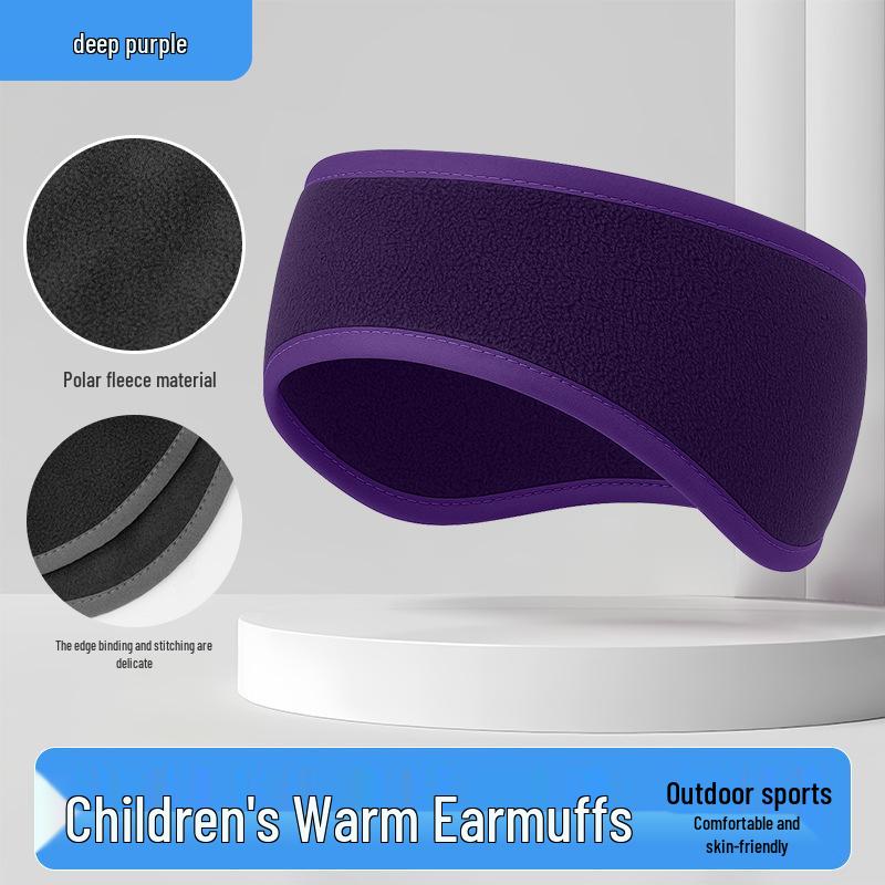 Children's Winter Ear Warmer Headband: Thick Fleece, Windproof, Cold-Proof for Running, Skiing, and Cycling.