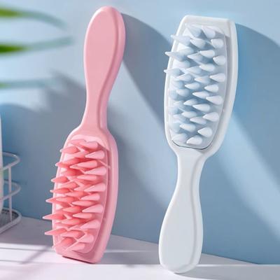 Kopfhaut-Massagegerät, Shampoo-Bürste, Kopfhaut-Peeling gegen Schuppen, Silikon-Haarwäscher für Damen und Herren, rutschfester Haar-Duschkamm mit langem Griff