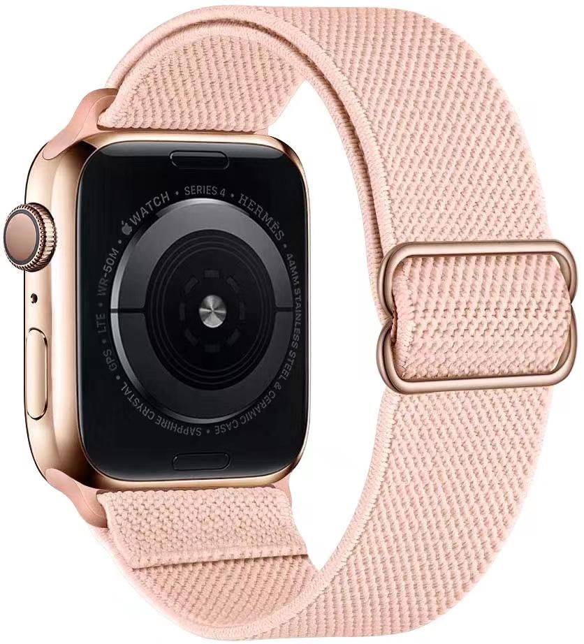 Elastic Woven Loop Strap for Apple Watch Series 8/7/6/5/4/3/2/se Adjustable Nylon Watch Strap for Iwatch 41 45mm 49mm 44 40mm Bracelet