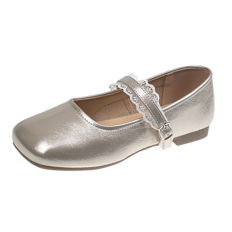 

Korean version of fashion square head gentle temperament shallow mouth single shoes women s 2025 new one-word belt Mary Jane versatile Doudou shoes 40 шампанського