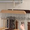 8 Hook Wooden Hanger Multifunctional Clothes Organizer for Underwear Belts Scarf Socks Bra Storage Shelf Home Wardrobe