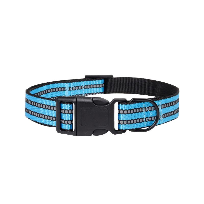 Pet Dog Collar Reflective Silk Multi-colored Dog Neck Ring Pet Supplies Outdoor Dog Walking Traction Buckle Neck Cover Dog Strap