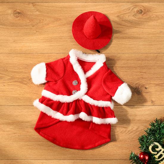 Christmas Porch Goose Outfits Red Skirt with Hat Outdoor Goose Xmas Costume Accessory for 17 Inch or 23 Inch Goose Statue