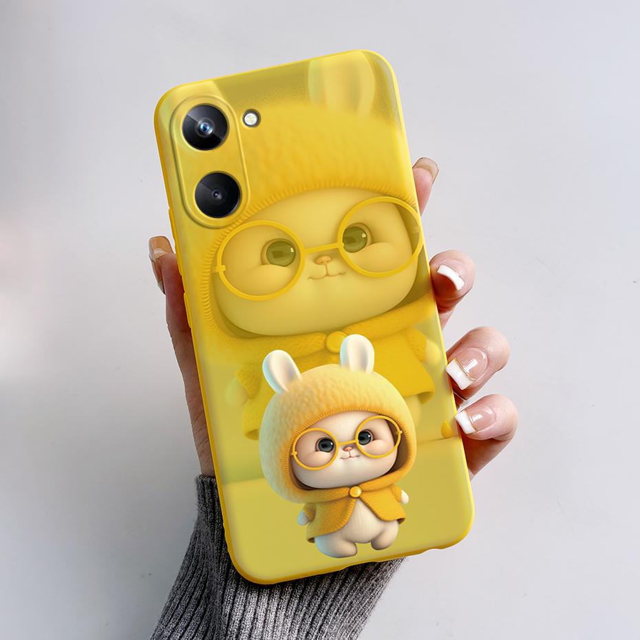 Phone Case For Oppo Realme 10 Pro+ Realme 10 Pro Plus 4G 5G Cute Panda Silicone Matte Cover For Realme10 Pro+ Realme 10Pro+ Case