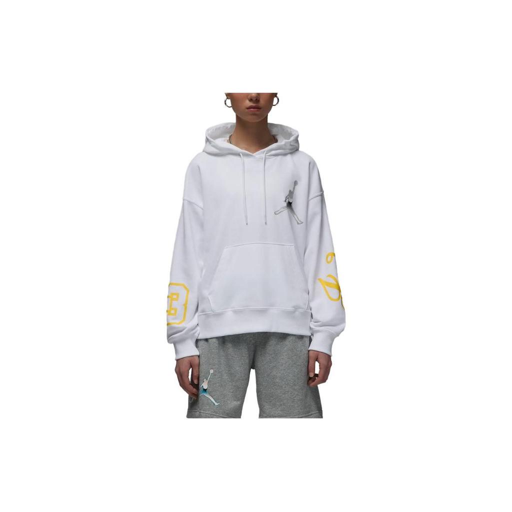 Jordan Kangaroo Pocket Long Sleeve Hoodie Women Hoodie White DZ3379-100