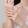 Silve Gorgeous Shiny Stone Purple Zircom Ring For Women Engagement Wedding High Quality Fine  Copper Jewelry