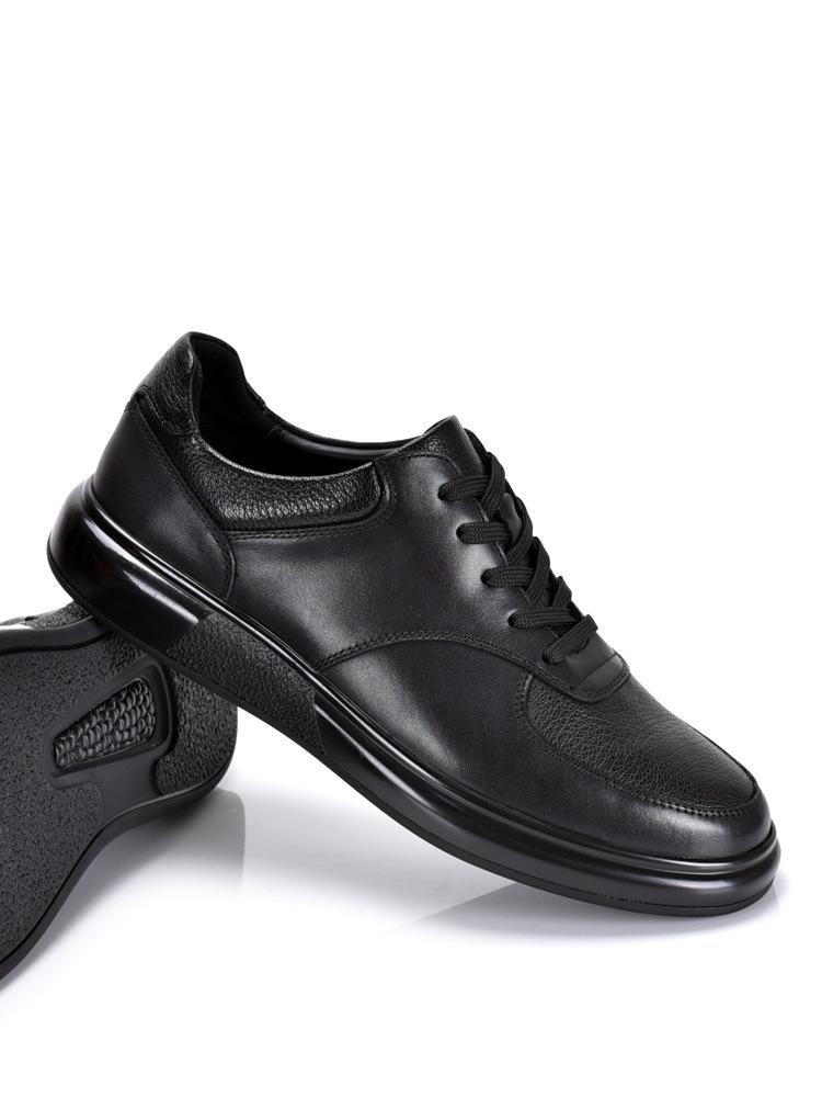 

Мужские туфли из оленьей кожи 2024 года, осень, новые, мягкие, дышащие, удобные, на плоском каблуке, мягкие, кожаные, мужские, повседневные, для сноуборда 44 чёрный