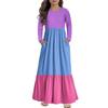 Girls' Maxi Dress Casual Holiday Dresses - Long Sleeve Dress With Pockets For 4-14Y